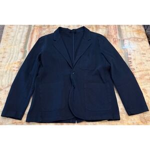 Wills Men's Sport Coat Blazer Blue Single Breasted 2 Button Garment Dyed XL